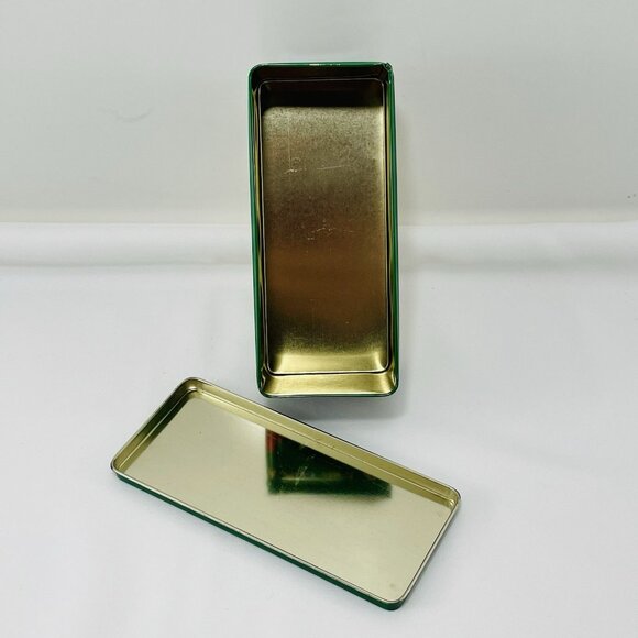 Vintage 1982 Lynn Gates Christmas Santa Tin Box Storage Rectangular Canister Lid - Picture 5 of 12